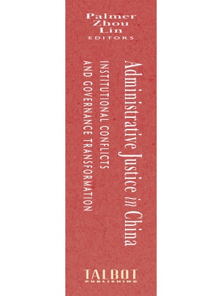Administrative Justice in China: Institutional Conflicts and...