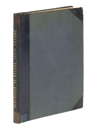 De Natura Legis Naturae... Printed from a Manuscript in the Lambeth...