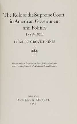 The Role of the Supreme Court in American Government and Politics.