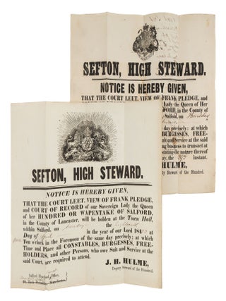 Documents Concerning the Salford Hundred Court, 1838-1868, 12 items.