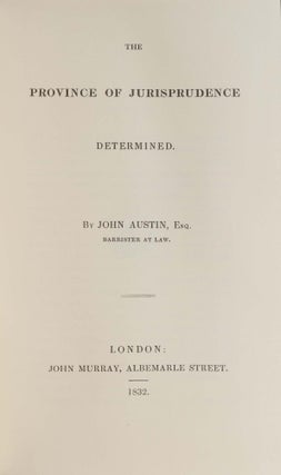 The Province of Jurisprudence Determined.
