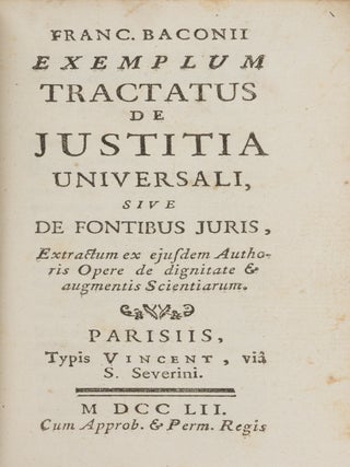 Exemplum Tractatus de Justitia Universali: Sive de Fontibus Juris...