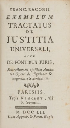 Exemplum Tractatus de Justitia Universali: Sive de Fontibus Juris...