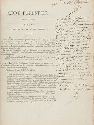Item #86776 Draft Printings of the Code Forestier with Related Documents. France, Forest Law,...