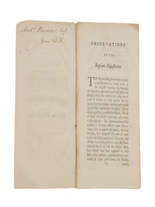 Item #86780 Observations on the Regiam Majestatem. John Davidson