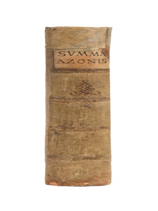 Summa Azonis, Locuples Iuris Civilis Thesaurus... 2 parts in 1 vol.