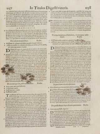 Summa Azonis, Locuples Iuris Civilis Thesaurus... 2 parts in 1 vol.