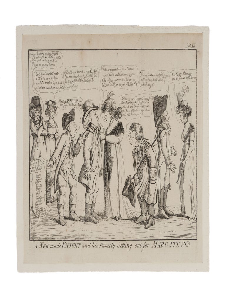 Item #87003 A New Made Knight and His Family Setting Out for Margate. Great Britain, Social Satire.