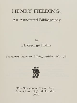 Henry Fielding: An Annotated Bibliography.