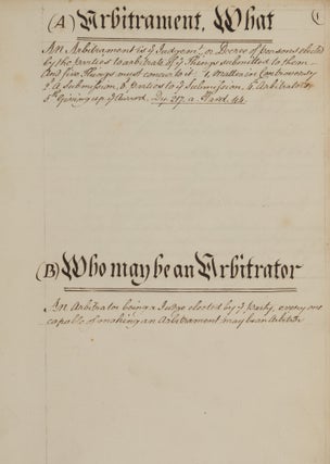 Three 18th Century English Legal Manuscripts.