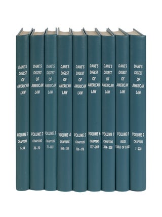 Item #87076 A General Abridgment and Digest of American Law. 9 Vols. reprint ed. Nathan Dane