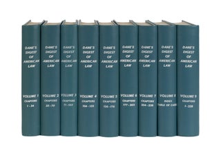 Item #87076 A General Abridgment and Digest of American Law. 9 Vols. reprint ed. Nathan Dane