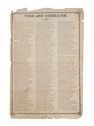 Item #87101 Time and Rebellion, Huntsville, AL, Jan. 1st, 1864. American Civil War