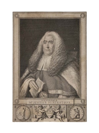 Item #87108 Honorable Mr. Justice Blackstone, 7" x 4-3/4" Copperplate Portrait. Thomas...
