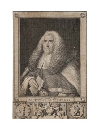 Item #87108 Honorable Mr. Justice Blackstone, 7" x 4-3/4" Copperplate Portrait. Thomas...