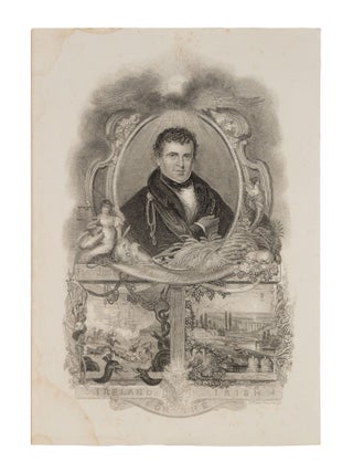 Item #87155 Portrait of Daniel O'Connell, 10" x 7" line engraving, London, 1828....