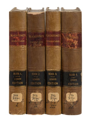 Commentaries on the Laws of England in Four Books, With Notes...