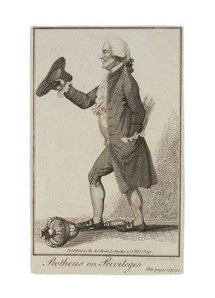 Item #87201 Protheus on Privileges, 6-1/4" x 3-3/4" line engraving, London, 1791....