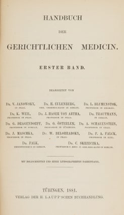 Item #87207 Handbuch der Gerichtlichen Medicin. Josef Maschka