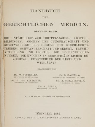 Handbuch der Gerichtlichen Medicin.