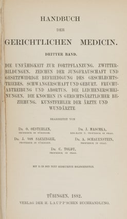 Handbuch der Gerichtlichen Medicin.