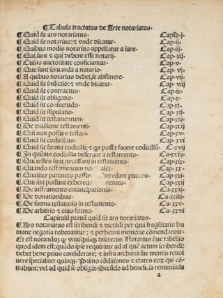 Ars Notariatus. [Rome: Eucario Silber, c. 1500-1509].