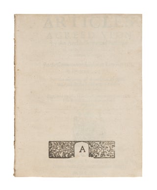 Item #87290 Articles Agreed Upon by the Archbishops and Bishops of Both. Church of England