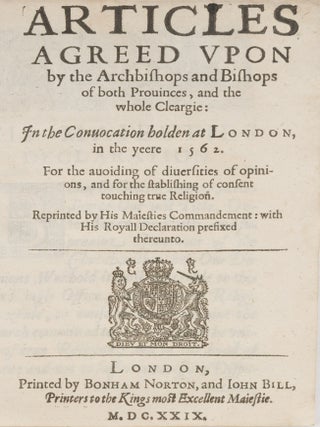 Articles Agreed Upon by the Archbishops and Bishops of Both...