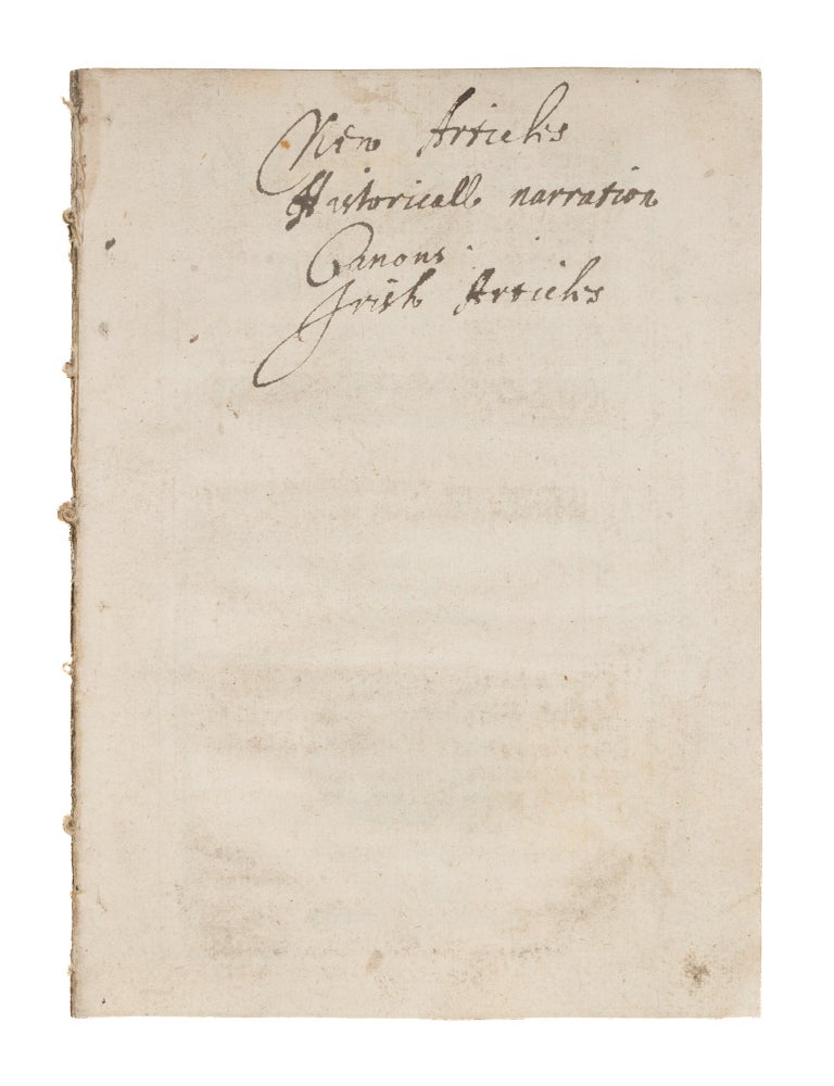 Item #87291 Articles of Religion, Agreed Upon by The Archbishops, and Bishops. Church of Ireland.