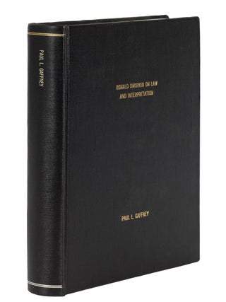 Ronald Dworkin on Law and Interpretation. A Dissertation Submitted...