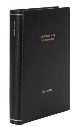 Ronald Dworkin on Law and Interpretation. A Dissertation Submitted...
